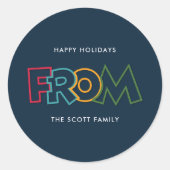 Liebe Merry & Bright Runder Aufkleber (Vorderseite)