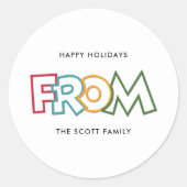 Liebe Merry & Bright Runder Aufkleber (Vorderseite)