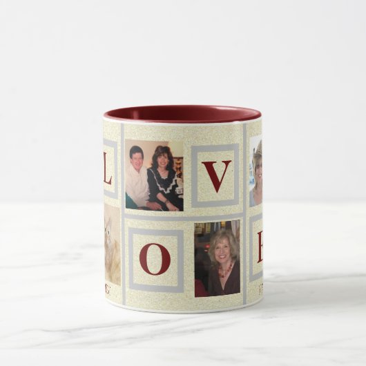 LIEBE MESSAGE EASY FILM 8 FOTOKOLLAGE TASSE (Zentrum)
