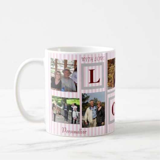 Liebe MESSAGE EASY FILMFOTO COLLAGE Kaffeetasse (Links)