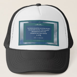 Liebe Message - John 3-16 - Black Trucker Hat Truckerkappe