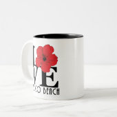 LIEBE Mexico Beach Florida 11oz Zweifarbige Tasse (Vorderseite Links)