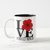 LIEBE Mexico Beach Florida 11oz Zweifarbige Tasse (Links)