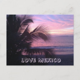 Liebe Mexico Sunset Postcard Postkarte