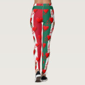 LIEBE MEXIKO Flag Rote Herzen RUN IHRE RASSE Leggings (Rückseite)