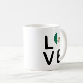 Liebe - Mexiko-Flagge Kaffeetasse (VorderseiteRechts)