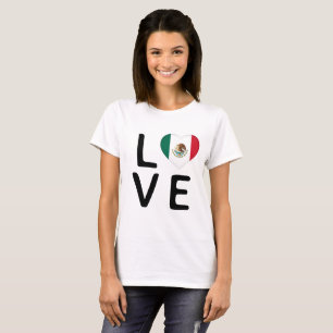 Liebe - Mexiko-Flagge T-Shirt
