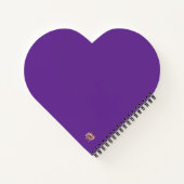 Liebe mich .. Dunkles violettes Spiralnotizbuch Notizblock (Rückseite)
