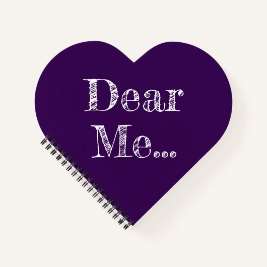 Liebe mich .. Dunkles violettes Spiralnotizbuch Notizblock (Vorderseite)