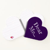 Liebe mich .. Dunkles violettes Spiralnotizbuch Notizblock (Innenseite)