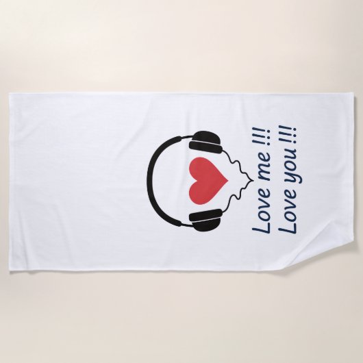 LIEBE MICH LIEBE DICH STRANDTUCH (Vorderseite)