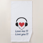 LIEBE MICH LIEBE DICH STRANDTUCH (Vorderseite)