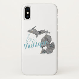 Liebe Michigan Floral gefüllt Silhouette Case-Mate iPhone Hülle