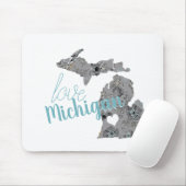 Liebe Michigan Floral gefüllt Silhouette Mousepad (Mit Mouse)