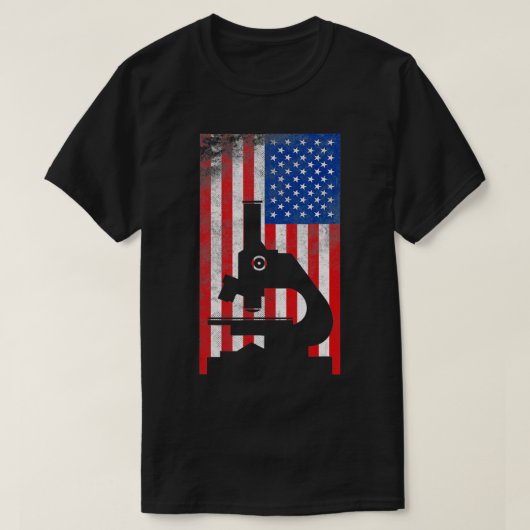 Liebe Microscope Microscopy Geschenk Science Ameri T-Shirt (Design vorne)