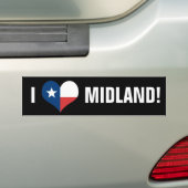 LIEBE MIDLAND, TX! AUTOAUFKLEBER (Auf Auto)