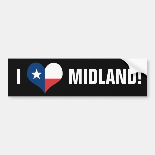 LIEBE MIDLAND, TX! AUTOAUFKLEBER (Vorne)