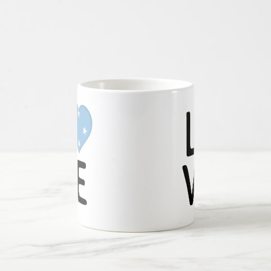 Liebe - Mikronesien-Flagge Kaffeetasse (Mittel)