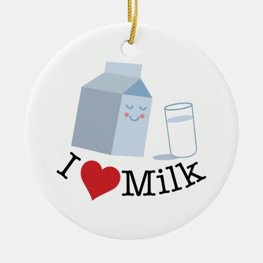 Liebe-Milch Keramikornament (Vorne)