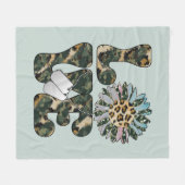 Liebe Military Sunflower Fleecedecke (Vorderseite (Horizontal))