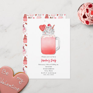 Liebe Milkshake Valentine's Party Einladung