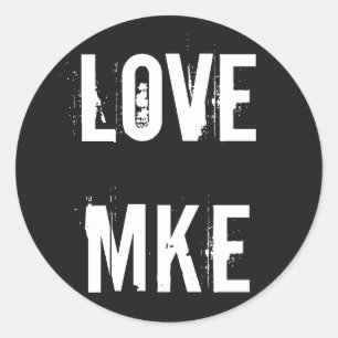 LIEBE MILWAUKEE - Liebe MKE Runder Aufkleber