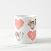 Liebe Mimi Großmutter Rosa Herz Fotos Collage Kaffeetasse (Mittel)