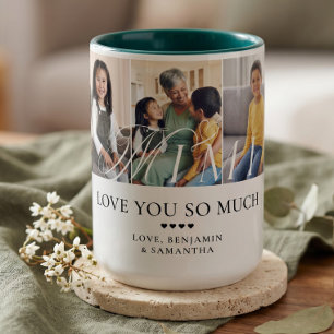 Liebe Mimi Personalisiertes 5-Foto-Collage-Geschen Zweifarbige Tasse
