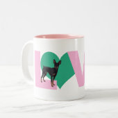 Liebe Min Button Tasse (Vorderseite Links)