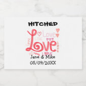 Liebe Mini Flasche Set Schaumweinetikett (Einzelnes Label)