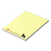 Liebe Mini Schnauzers Notepad Notizblock (Rotiert)