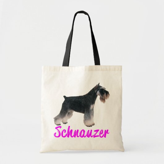 Liebe Miniatur Schnauzer Hund Welpenbeutel Tragetasche (Vorne)