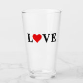 LIEBE Minimalistisch Elegant Glas (Vorderseite)