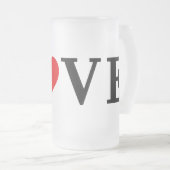 LIEBE Minimalistisch Elegant Mattglas Bierglas (VorderseiteRechts)