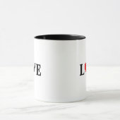 LIEBE Minimalistisch Elegant Tasse (Zentrum)
