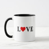 LIEBE Minimalistisch Elegant Tasse (Links)