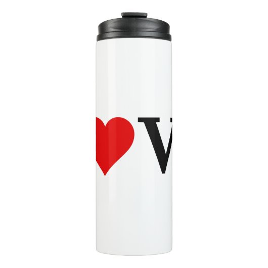 LIEBE Minimalistisch Elegant Thermosbecher (Vorderseite)
