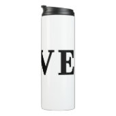LIEBE Minimalistisch Elegant Thermosbecher (Nach rechts gedreht)