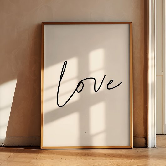 Liebe minimalistisch poster