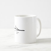 Liebe Minimalistische arabische Kalligrafie ح ب Kaffeetasse (VorderseiteRechts)