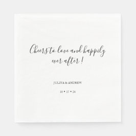 Liebe Minimalistische Hochzeitsnapkins Serviette