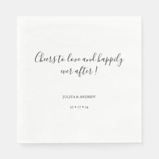 Liebe Minimalistische Hochzeitsnapkins Serviette