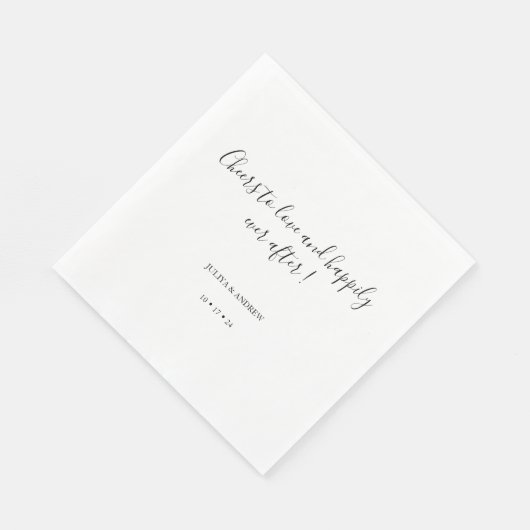 Liebe Minimalistische Hochzeitsnapkins Serviette (Ecke)