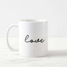 Liebe minimalistische Tasse