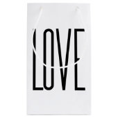 Liebe - Minimalistischer Entwurf Kleine Geschenktüte (Rückseite)