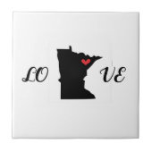 Liebe Minnesota Keramik Tile Untersetzer (Vorderseite)