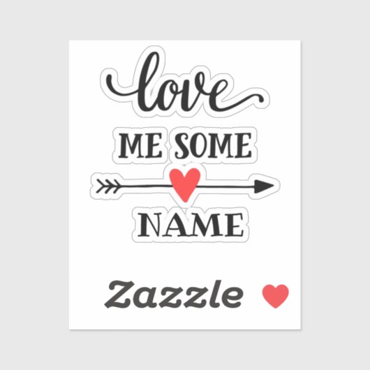 Liebe mir jemand individuelle Name Aufkleber (Blatt)