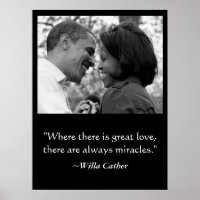 LIEBE & MIRACLES POSTER, BARACK & MICHELLE OBAMA