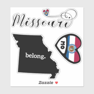 Liebe Missouri, 3 Designs, Sticker Die schneiden