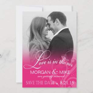 Liebe Mist Foto Save the Date fuschia